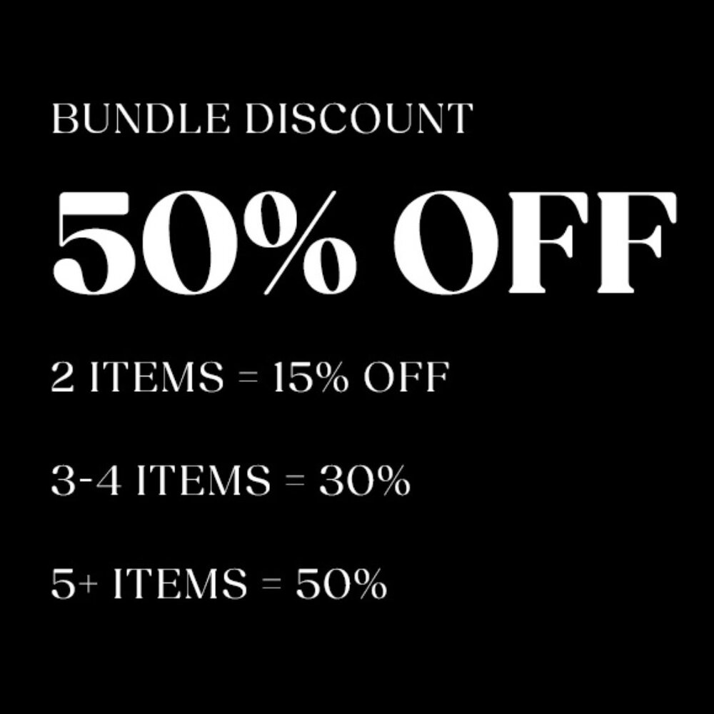 Major bundle offer! Save up to 50% off on a bundle with 5+ items